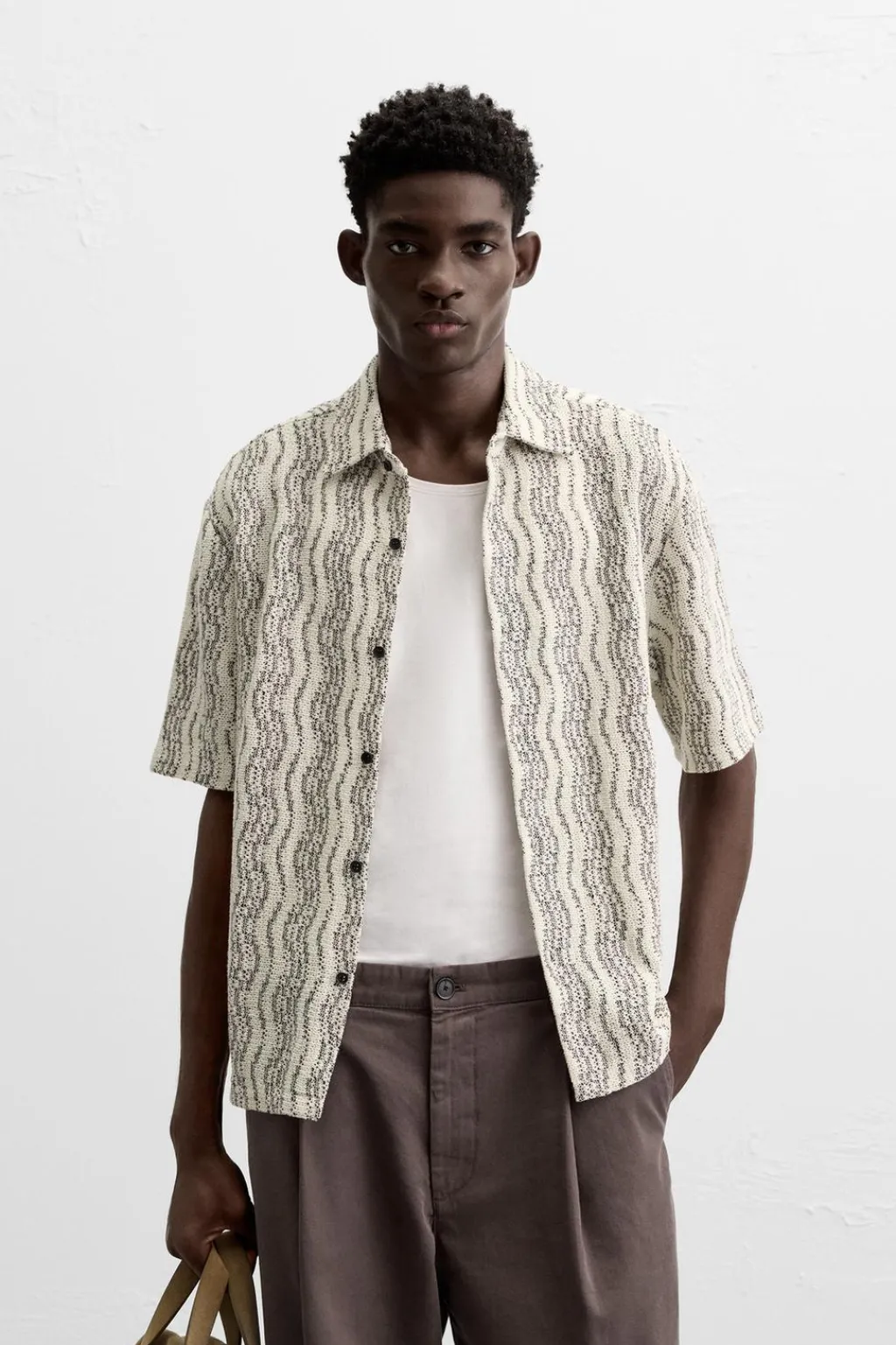Online CAMISA CROCHET ONDAS Hombre Camisas