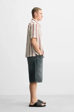 Discount CAMISA CROCHET RAYAS Hombre Camisas