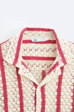 Discount CAMISA CROCHET RAYAS Hombre Camisas