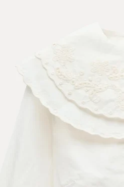 Online CAMISA CROP CUELLO BOBO Mujer Camisas / Blusas