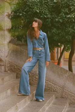 Sale CAMISA CROP DENIM Z1975 Mujer Camisas / Blusas