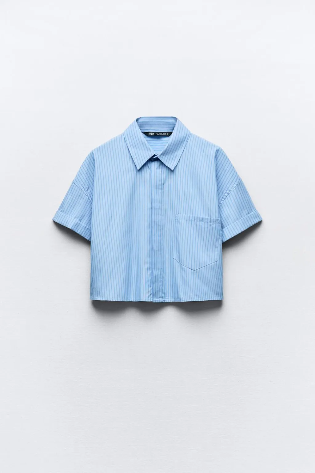 Online CAMISA CROP POPELÍN Mujer Camisas / Blusas