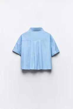 Online CAMISA CROP POPELÍN Mujer Camisas / Blusas