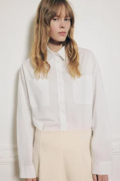 Online CAMISA CROP POPELÍN ZW COLLECTION Mujer Camisas / Blusas