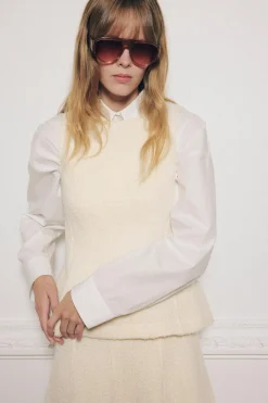 Online CAMISA CROP POPELÍN ZW COLLECTION Mujer Camisas / Blusas