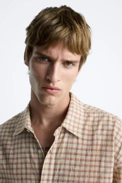 Sale CAMISA CROPPED FIT CUADROS Hombre Camisas