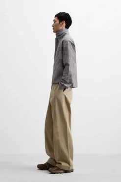 Discount CAMISA CROPPED FIT RAYAS Hombre Camisas