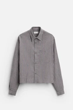 Discount CAMISA CROPPED FIT RAYAS Hombre Camisas