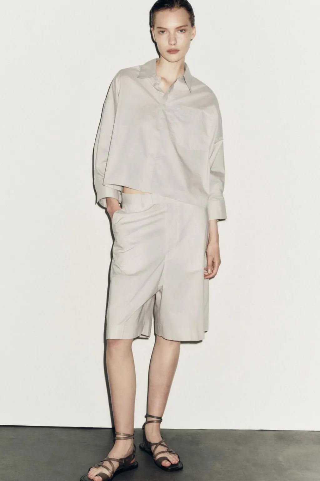 Sale CAMISA CROPPED POPELÍN LIMITED EDITION Mujer Camisas / Blusas