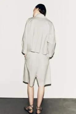 Sale CAMISA CROPPED POPELÍN LIMITED EDITION Mujer Camisas / Blusas