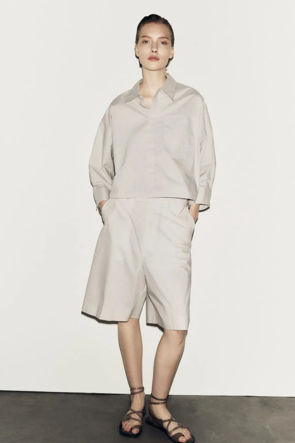 Sale CAMISA CROPPED POPELÍN LIMITED EDITION Mujer Camisas / Blusas