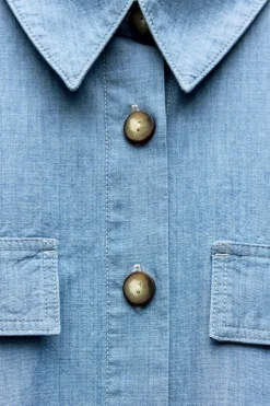 New CAMISA CROPPED TAPETAS Mujer Camisas / Blusas