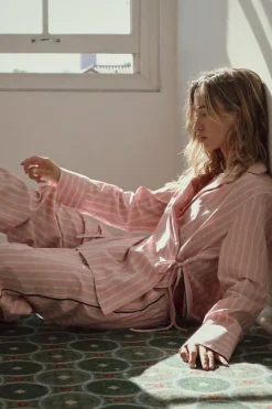 Fashion CAMISA CRUZADA RAYAS VIVO CONTRASTE Mujer Camisas / Blusas