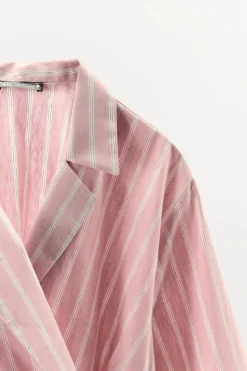 Fashion CAMISA CRUZADA RAYAS VIVO CONTRASTE Mujer Camisas / Blusas