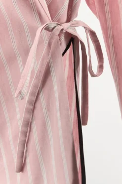 Fashion CAMISA CRUZADA RAYAS VIVO CONTRASTE Mujer Camisas / Blusas