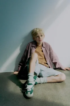 Niños ZARA 6 - 14 Años·Camisas / Sobrecamisas<CAMISA CUADRADITOS SEERSUCKER