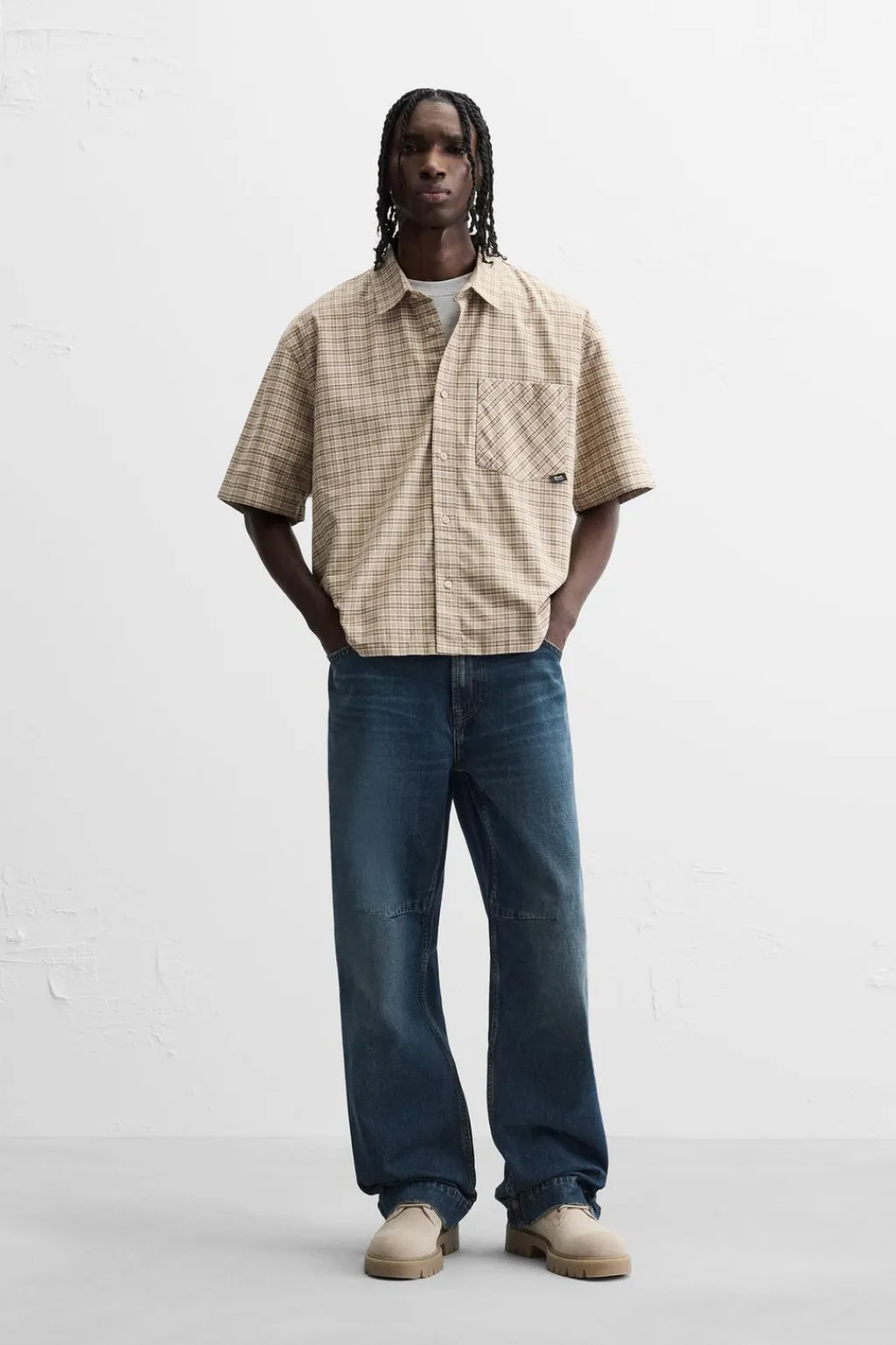 New CAMISA CUADROS Hombre Camisas