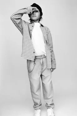 Niños ZARA 6 - 14 Años·Camisas / Sobrecamisas<CAMISA CUADROS BOLSILLO