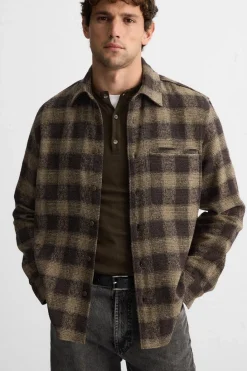 Best CAMISA CUADROS ESTRUCTURA Hombre Camisas|Sobrecamisas