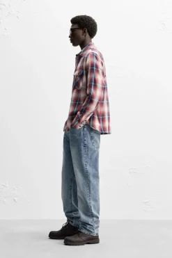 New CAMISA CUADROS FRANELA Hombre Camisas