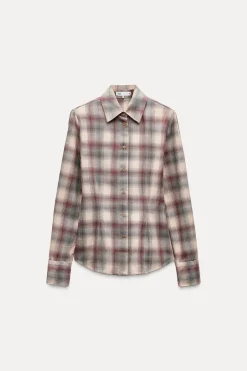 Online CAMISA CUADROS HOMBRERAS ZW COLLECTION Mujer Camisas / Blusas