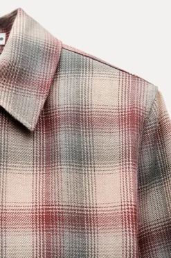 Online CAMISA CUADROS HOMBRERAS ZW COLLECTION Mujer Camisas / Blusas