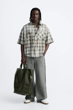 Online CAMISA CUADROS LAVADO Hombre Camisas