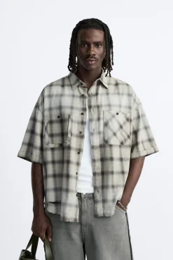 Online CAMISA CUADROS LAVADO Hombre Camisas