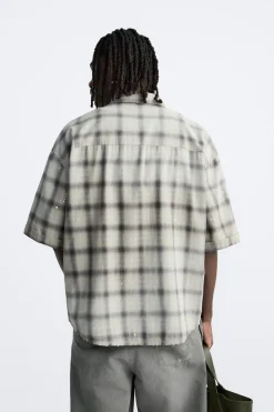 Online CAMISA CUADROS LAVADO Hombre Camisas