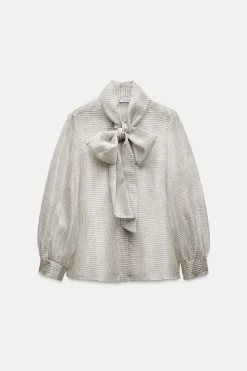 Discount CAMISA CUADROS LAZO ZW COLLECTION Mujer Camisas / Blusas