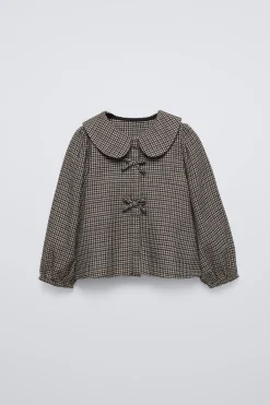 Niños ZARA 1½ - 6 Años·Camisas|1½ - 6 Años·Total Look<CAMISA CUADROS LAZOS