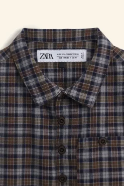 Niños ZARA 6 - 14 Años·Camisas / Sobrecamisas<CAMISA CUADROS LIMITED EDITION