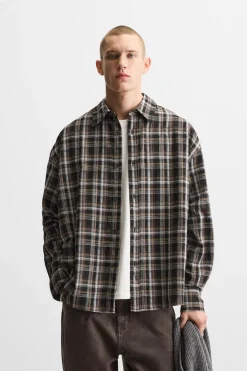 Online CAMISA CUADROS RELAXED FIT Hombre Camisas