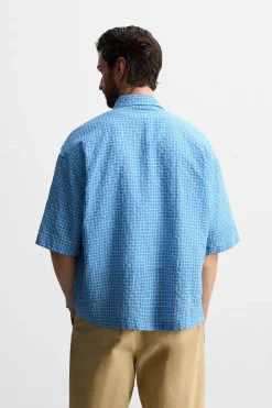 Hot CAMISA CUADROS TEXTURA Hombre Camisas