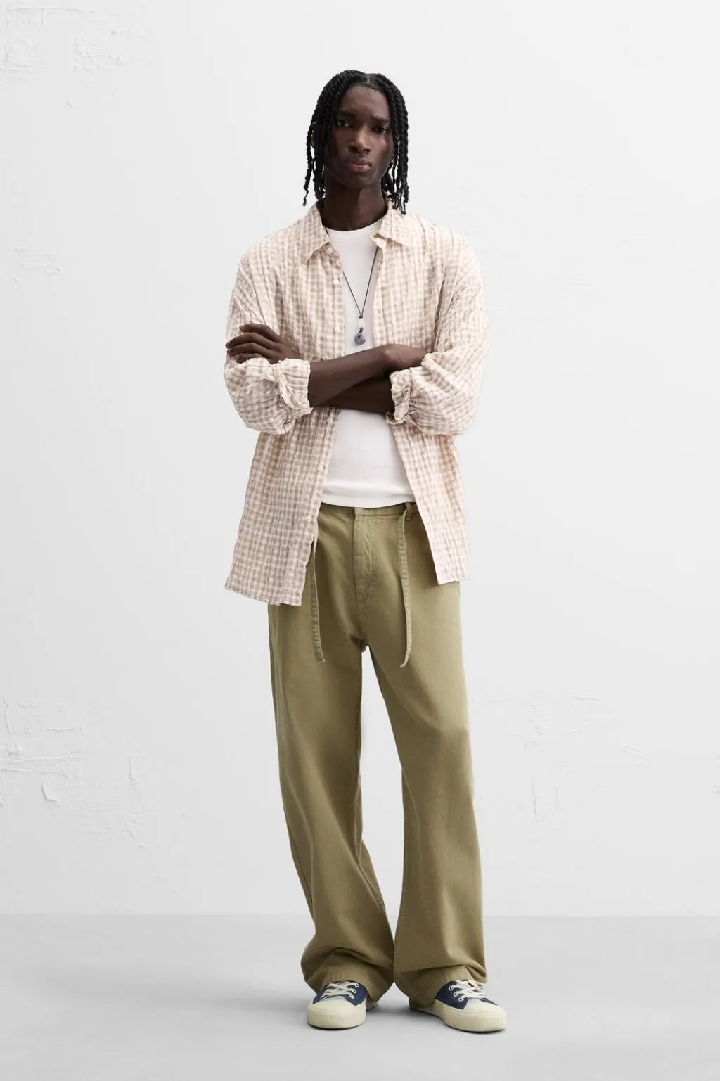 Outlet CAMISA CUADROS TEXTURA Hombre Camisas