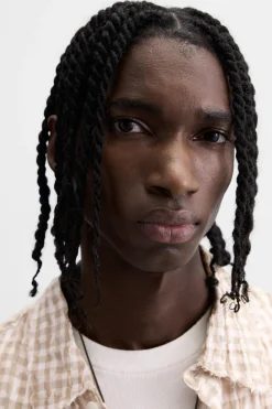 Outlet CAMISA CUADROS TEXTURA Hombre Camisas