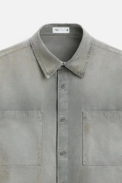 Hot CAMISA DENIM ACID WASH Hombre Camisas