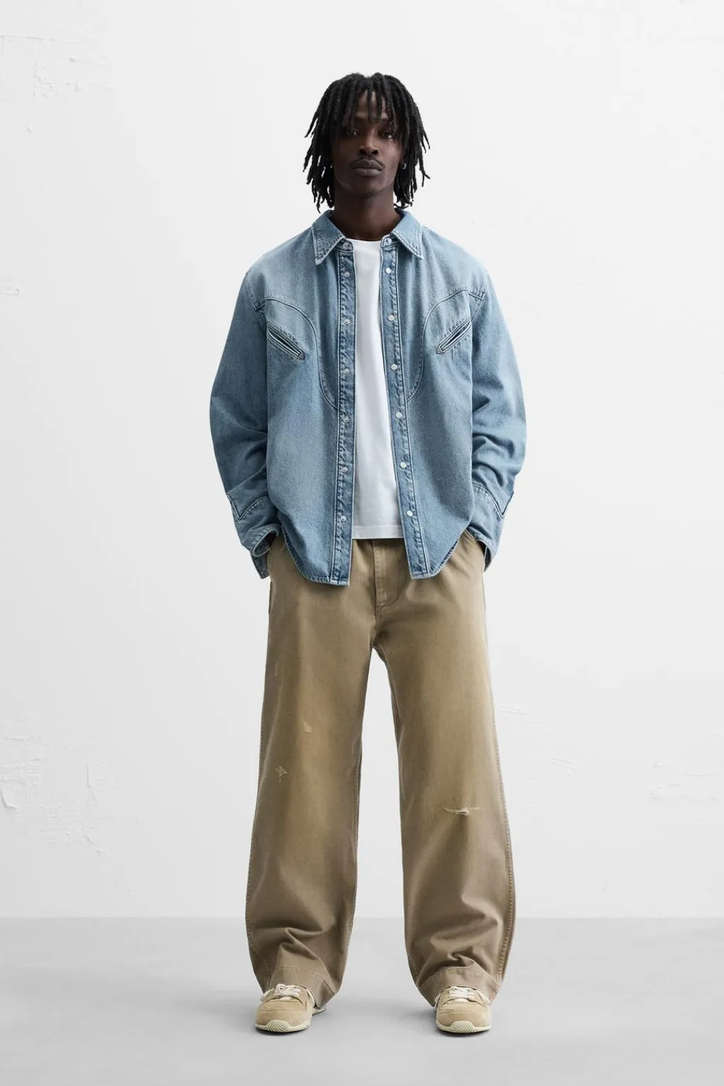 Online CAMISA DENIM BOLSILLOS Hombre Camisas