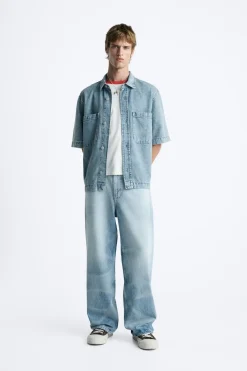 Outlet CAMISA DENIM BOXY FIT Hombre Camisas