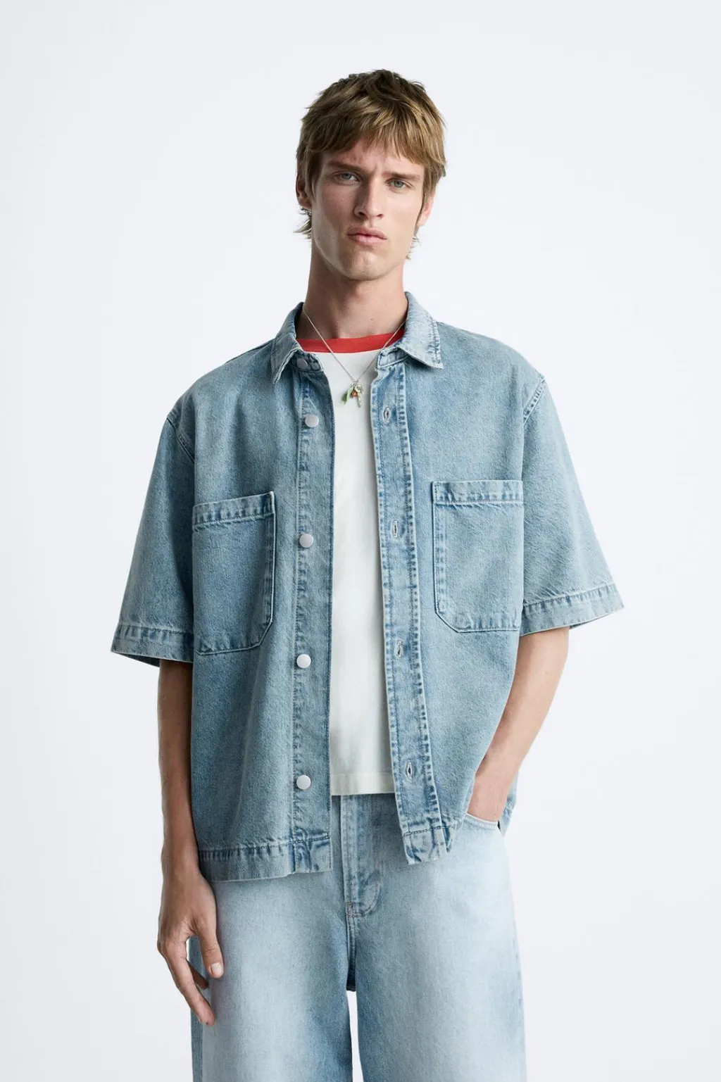 Outlet CAMISA DENIM BOXY FIT Hombre Camisas