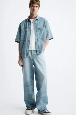 Outlet CAMISA DENIM BOXY FIT Hombre Camisas