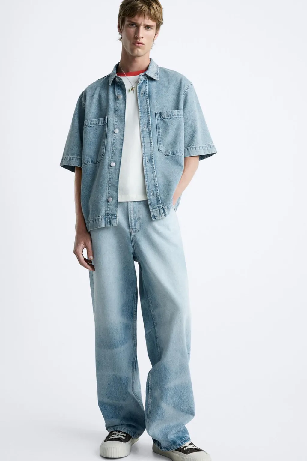 Outlet CAMISA DENIM BOXY FIT Hombre Camisas