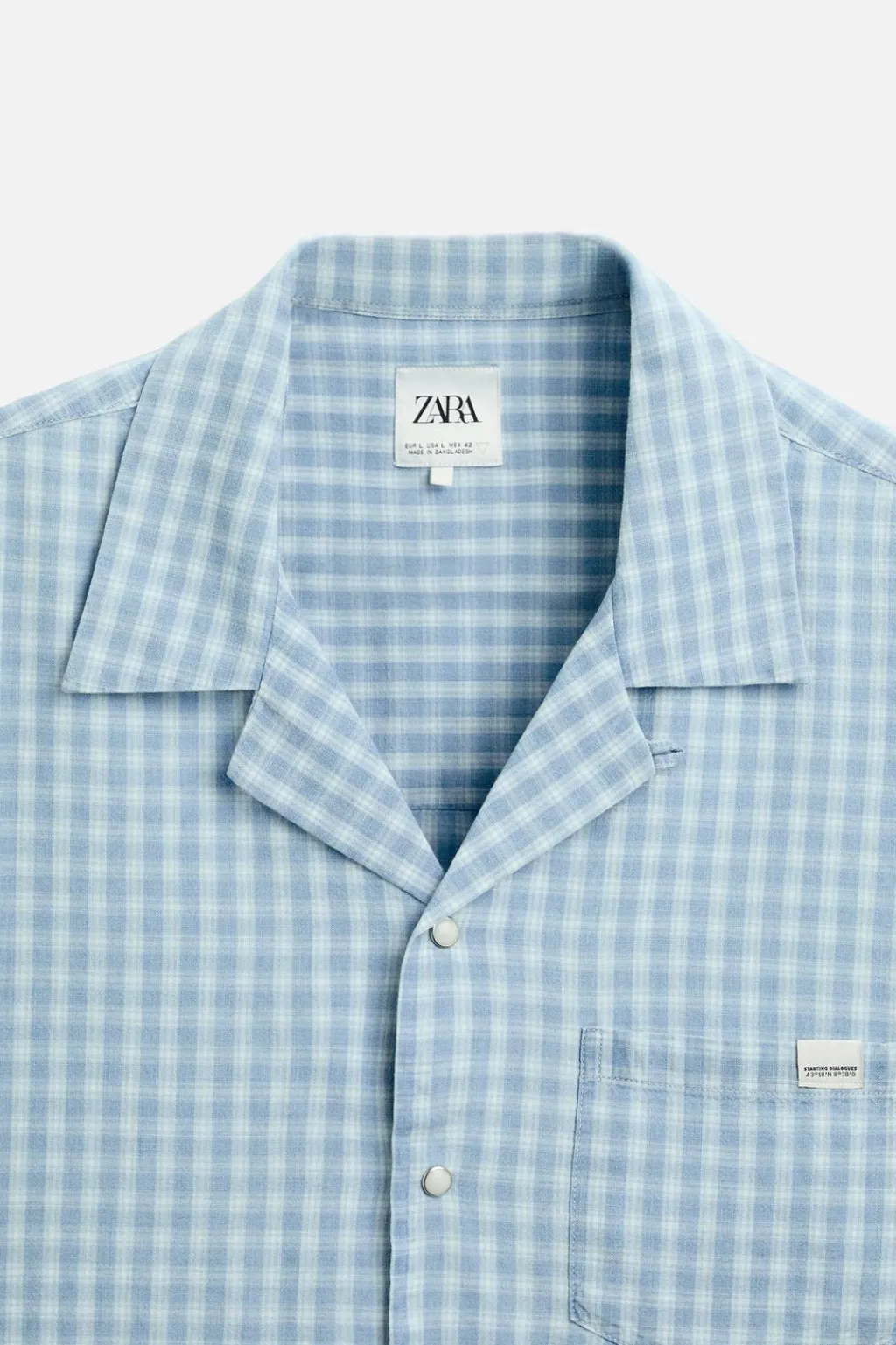 New CAMISA DENIM CUADROS Hombre Camisas