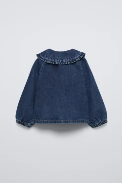 Niños ZARA 1½ - 6 Años·Camisas|1½ - 6 Años·Jeans / Denim<CAMISA DENIM CUELLO BOBO