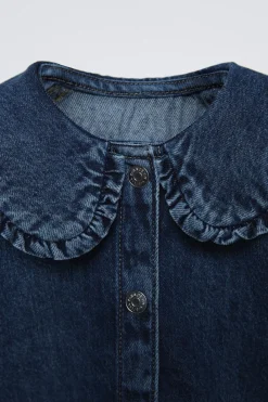 Niños ZARA 1½ - 6 Años·Camisas|1½ - 6 Años·Jeans / Denim<CAMISA DENIM CUELLO BOBO