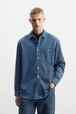 Clearance CAMISA DENIM LAVADA Hombre Camisas