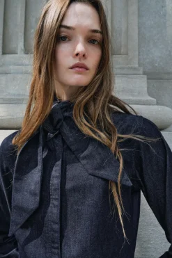 Sale CAMISA DENIM LAZADA ZW COLLECTION Mujer Camisas / Blusas