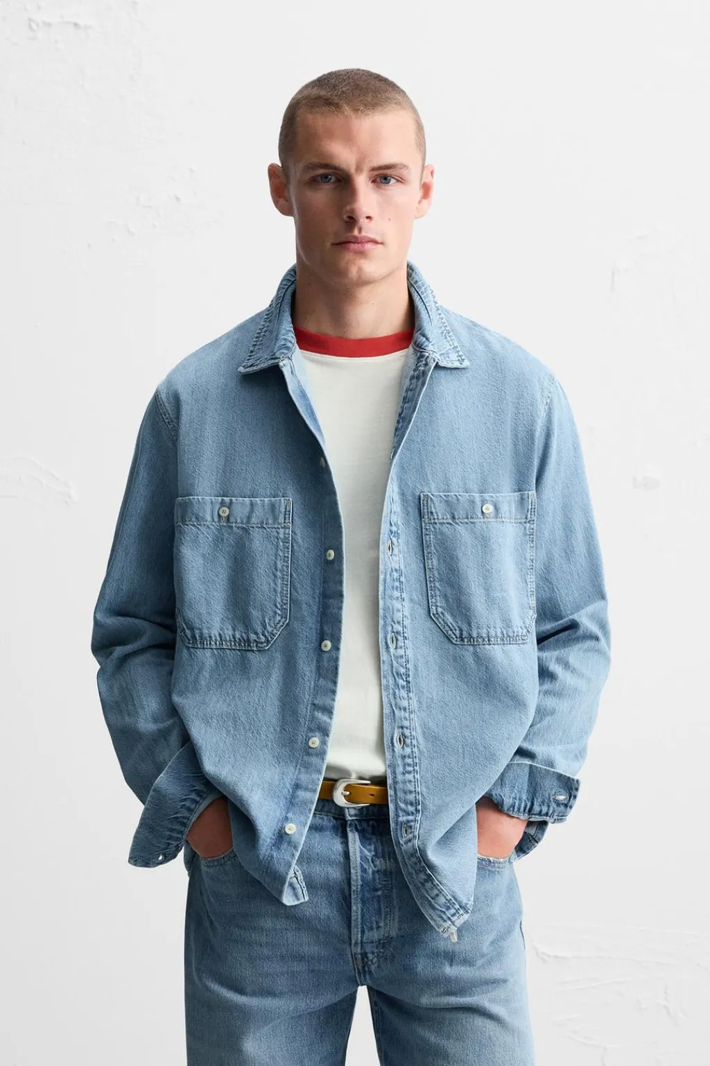 Outlet CAMISA DENIM LIGERO Hombre Camisas