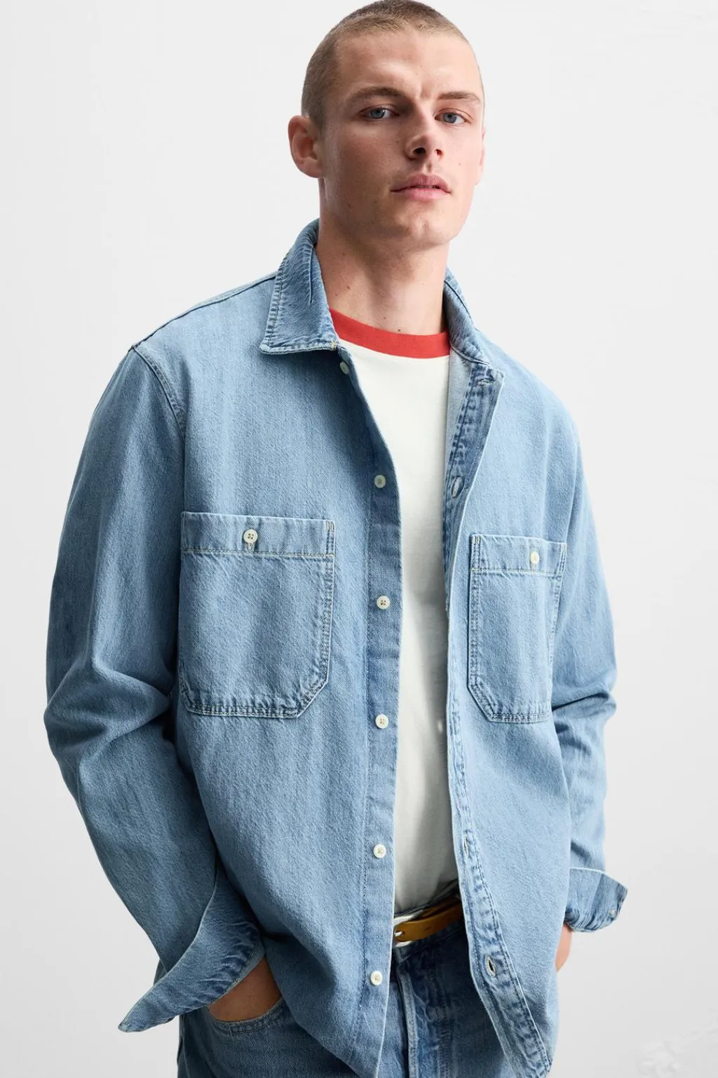 Outlet CAMISA DENIM LIGERO Hombre Camisas