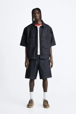 Online CAMISA DENIM OVERSIZE BOLSILLOS Hombre Camisas